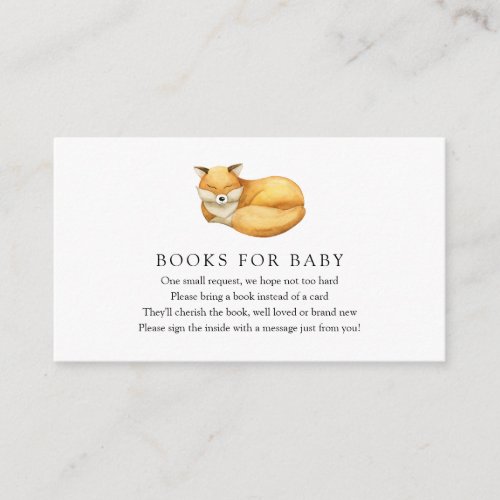 Fox Books for Baby insert card