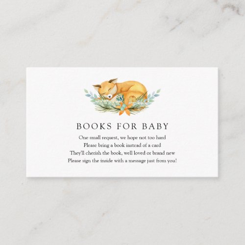Fox Books for Baby insert card