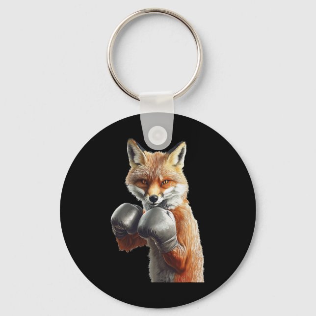 Fox Boxing  Keychain (Front)