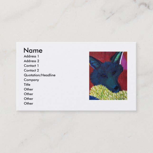 Fox business card (Front)