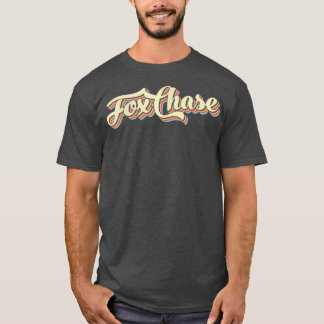 Fox Chase TShirt Retro Art Baseball Font Vintage T