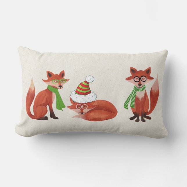 Fox Christmas Pillow (Front)