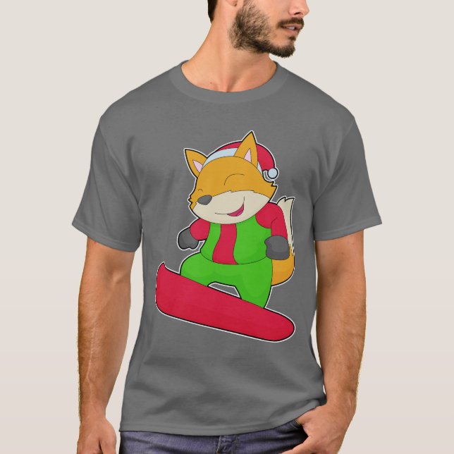 Fox Christmas Snowboard T-Shirt (Front)