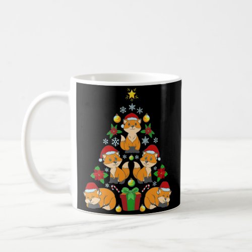 Fox Christmas Tree Forest Animal Gift Coffee Mug