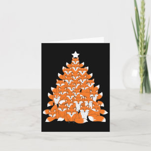 Fox Christmas Tree Fox Xmas Tree Funny Fox Christm Card