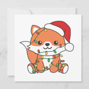 Fox Christmas Winter Animals Holiday Foxes Card
