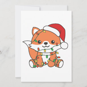 Fox Christmas Winter Animals Holiday Foxes Card
