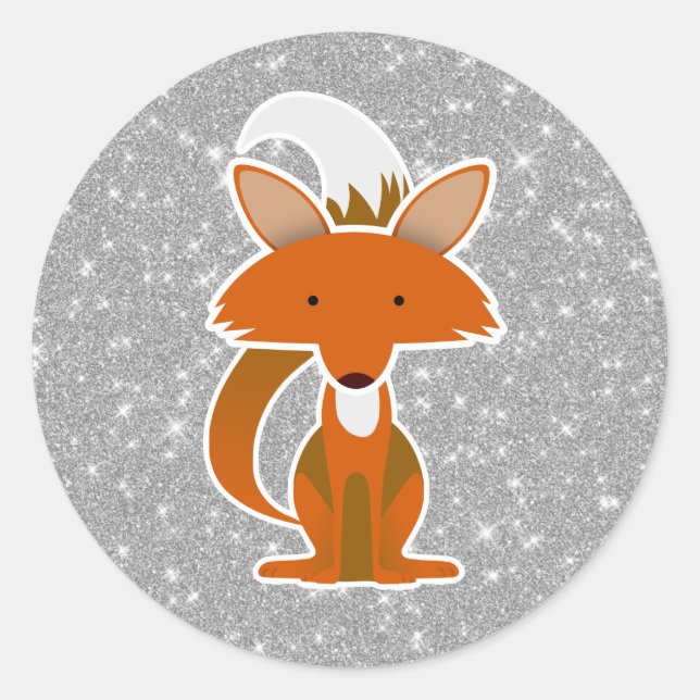 Fox Classic Round Sticker (Front)