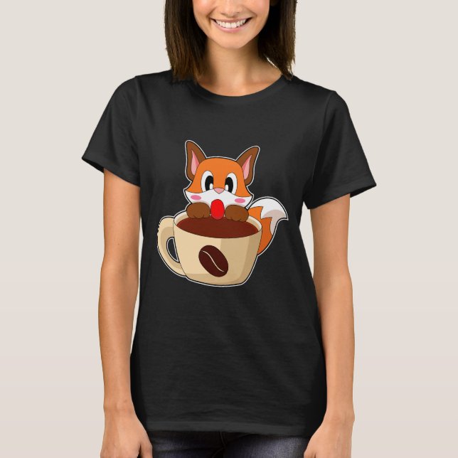 Fox Coffee Cup T-Shirt (Front)