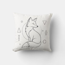 Fox Coloring Book Pillow