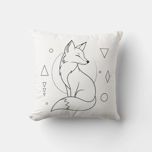 Fox Coloring Book Pillow (Front)