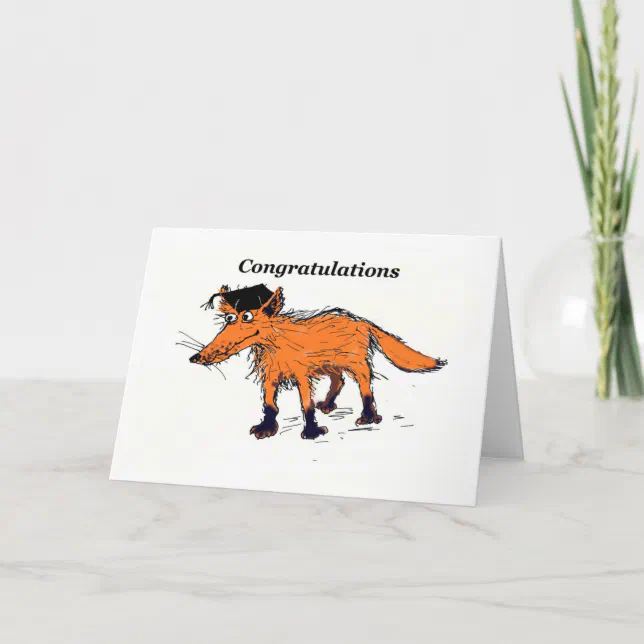 Congratulations Fox fox congratulations card | Zazzle
