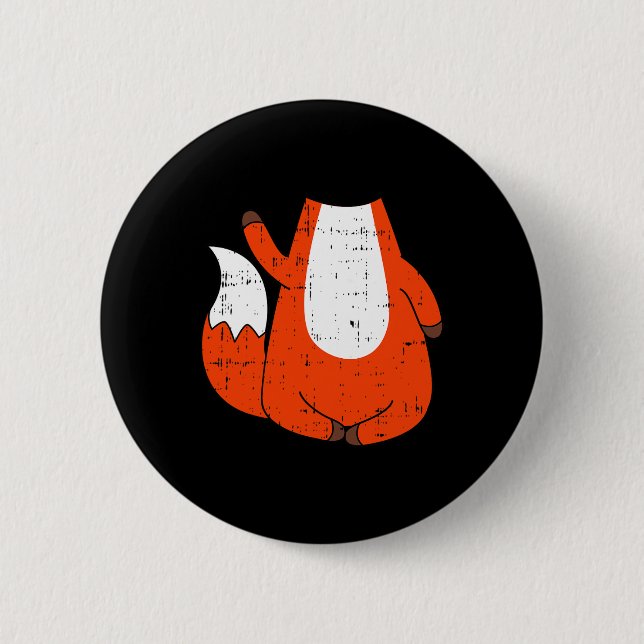 Fox Costume Cute Easy Animal Halloween Gift  Button (Front)