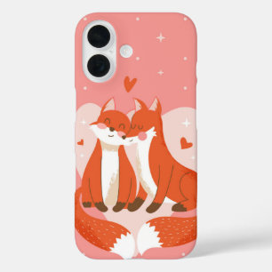 Fox Couple in Love iPhone 16 Case