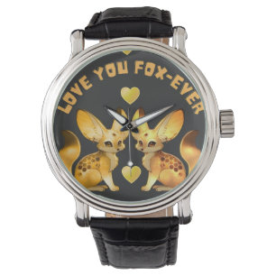  Fox Couple Valentine Art Watch