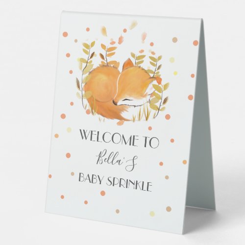 Fox Cub Baby Sprinkle Baby Shower Party Sign
