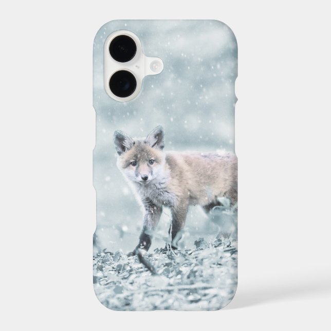 Fox Cub in the Snow Case-Mate iPhone Case (Back)