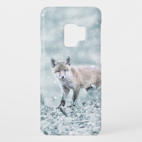 Fox Cub in the Snow Case_Mate Samsung Galaxy S9 Case