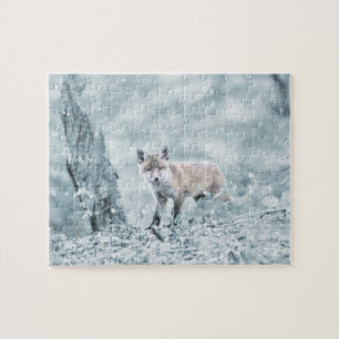 Fox Cub in the Snow Jigsaw Puzzle