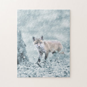 Fox Cub in the Snow Jigsaw Puzzle