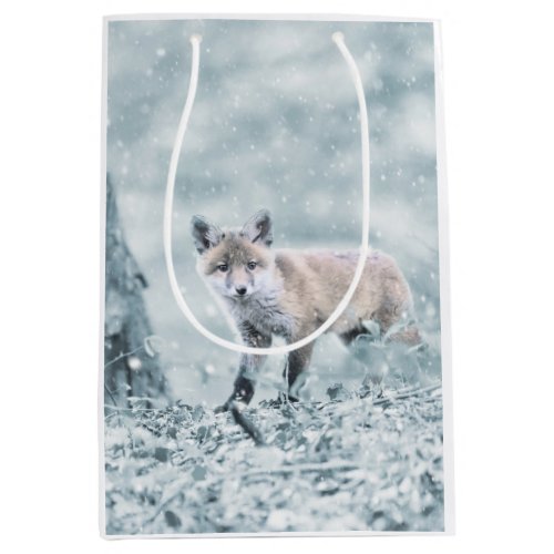 Fox Cub in the Snow Medium Gift Bag
