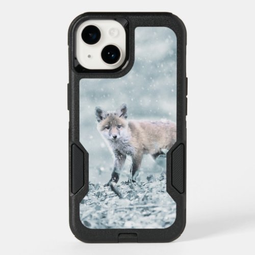 Fox Cub in the Snow OtterBox iPhone 14 Case