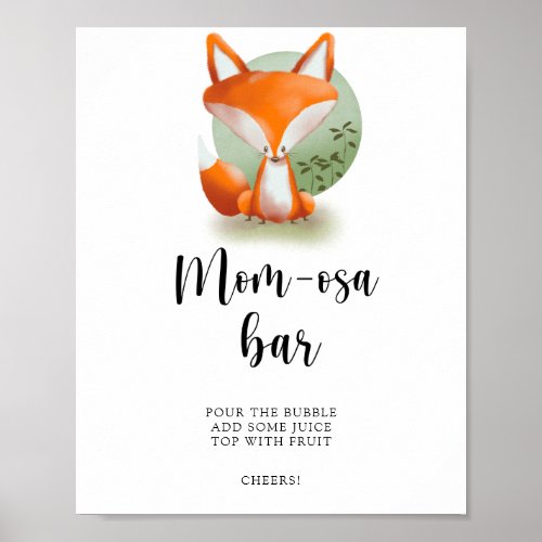 Fox cub  Mom_osa bar Poster