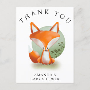 Fox cub - Thank you  Postcard