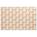 Fox cub watercolor art patterned fabric