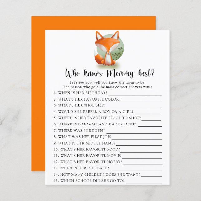 Fox cub - Who knows mommy best (Front/Back)