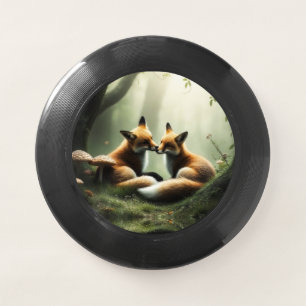 Fox Cuddle in Misty Forest  Wham-O Frisbee