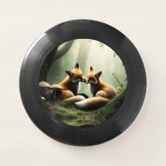 Fox Cuddle in Misty Forest  Wham-O Frisbee