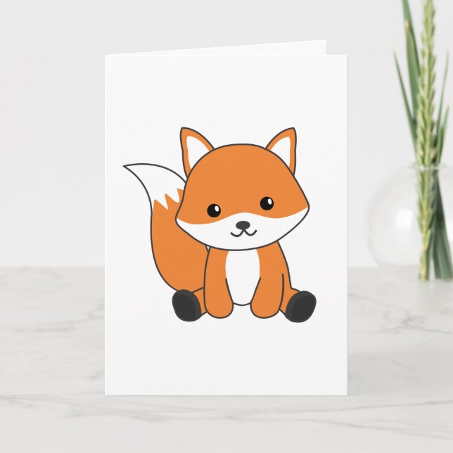 Fox Cute Forest Animal Foxes Red Fox Card (Front)