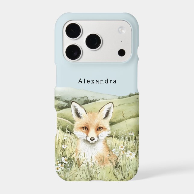 Fox Daisy Flowers iPhone Case (Back)
