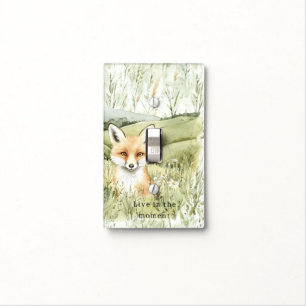 Fox Daisy Flowers Light Switch Cover