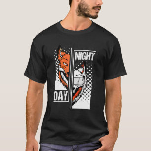 Fox Day Night Gaming I Headset Animal Fox Gamer Wi T-Shirt