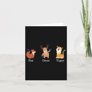 Fox Deer Tiger Animals Subtle Anti Trump 1 Card