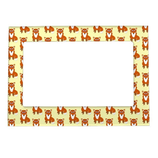 Fox Design Any Colour Background Magnetic Frame (Front)