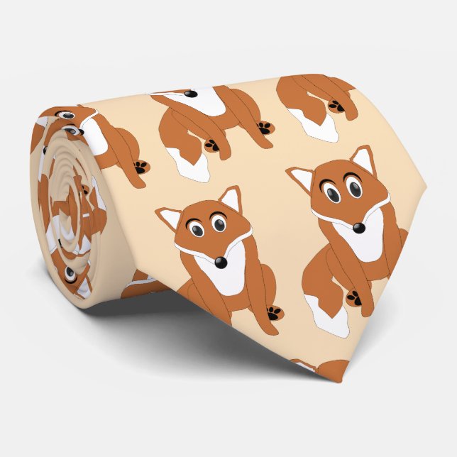 Fox Design Neck Tie (Rolled)