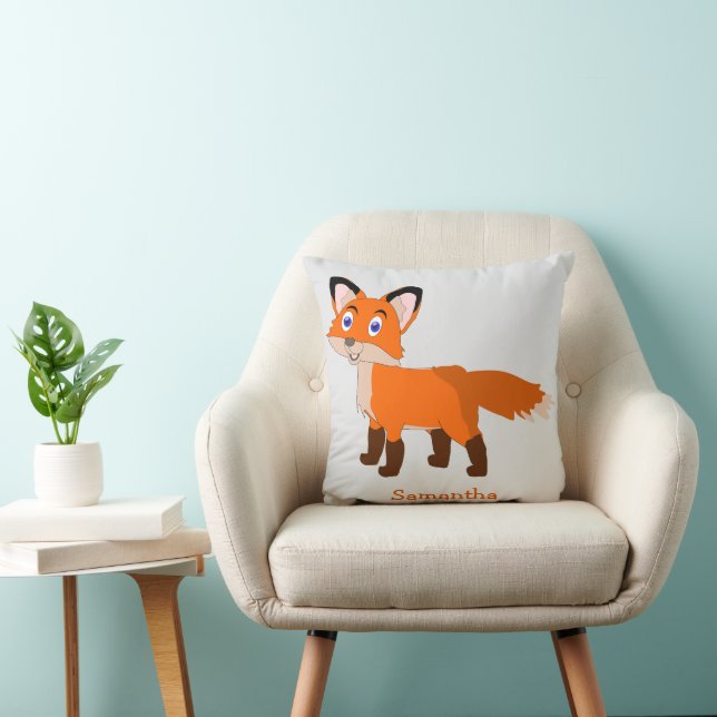 Fox Design Personalised Throw Pillow (Chair)