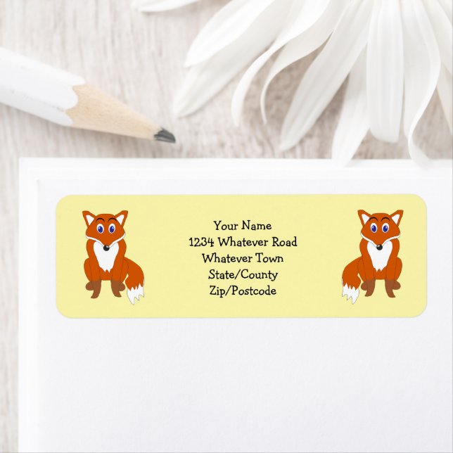 Fox Design Return Address Label (Insitu)