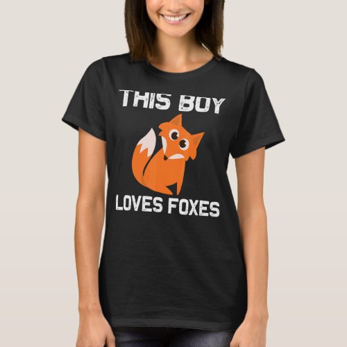 Fox Designs For Boys Kids Foxes Animal  Wildlife T_Shirt