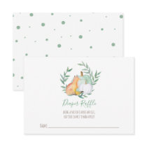 Fox Diaper Raffle Card – Neutral Fall Baby Shower
