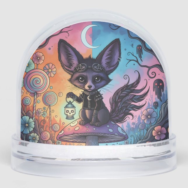 Fox Divided by the Twilight Realms Snow Globe (Front)