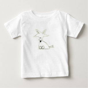 fox doodle black white gray simple kids drawing baby T-Shirt