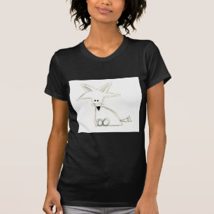 fox doodle black white gray simple kids drawing T-Shirt