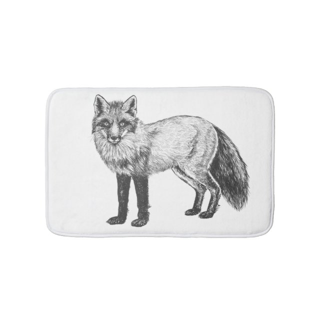 Fox drawing bath mat (Front)