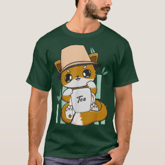 Fox Drinks Bubble Tea Milk With Boba  T-Shirt