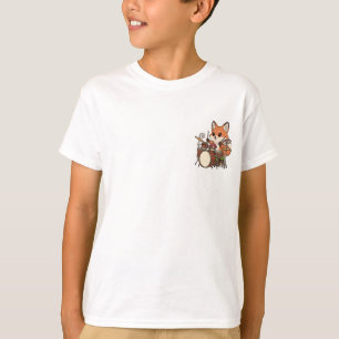 Fox Drummer Rockstar Beat Kids T-Shirt