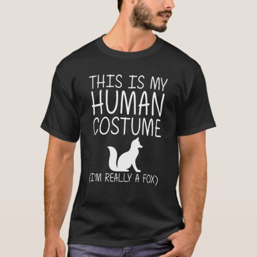 Fox Easy Halloween Human Costume Prairie Vixen DIY T_Shirt